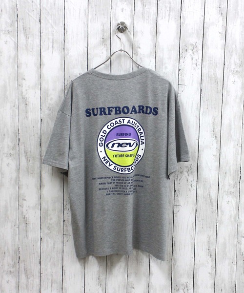 NEV（ネブ）の「【NEV】オーバーサイズ グラフィックプリント Tシャツ（Tシャツ/カットソー・メンズ・ホワイト系その他/ネイビー/ブルー系その他/チャコール/グレー系その他/オフホワイト/杢グレー/ダークグリーン・M/L/XL）」の3枚目の写真