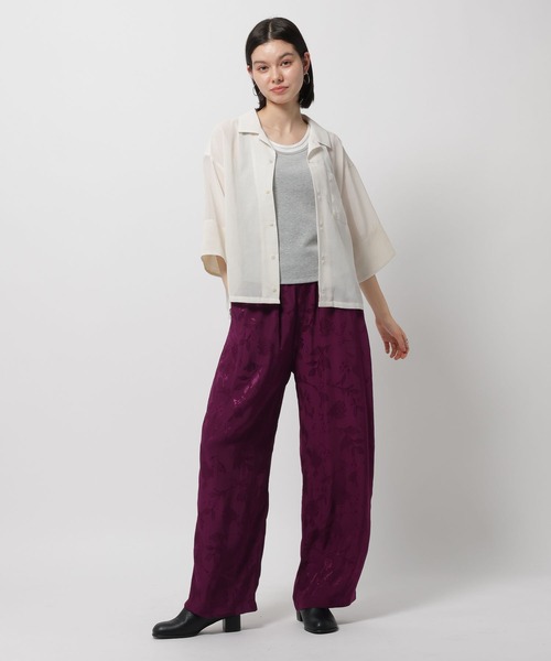 niko and...(ニコアンド)の「ハイツイストシアーシャツ(シャツ/ブラウス・レディース・ブラウン/オレンジ/アイボリー/ブラック・MEDIUM/LARGE)」の9枚目の写真