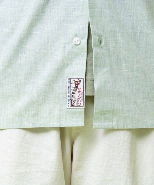 GEVACO(ゲバコ)の「【GEVACO/ゲバコ】レギュラーカラー半袖シャツ(シャツ/ブラウス・メンズ・ベージュ系その他/サックスブルー/オリーブ・L/M)」の20枚目の写真
