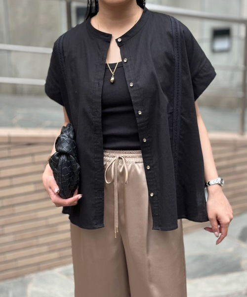 シアーリネンピコレースオーバータックシャツ Emma Taylor│STYLEDOOR