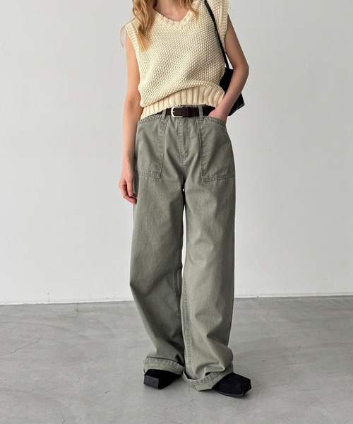 CANAL JEAN(キャナルジーン)の「El mar ウォッシングベイカーパンツ(その他パンツ・レディース・カーキ/ブラック/ベージュ・MEDIUM/SMALL)」の3枚目の写真