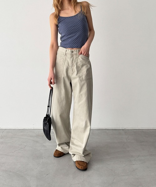 CANAL JEAN(キャナルジーン)の「El mar ウォッシングベイカーパンツ(その他パンツ・レディース・カーキ/ブラック/ベージュ・MEDIUM/SMALL)」の9枚目の写真