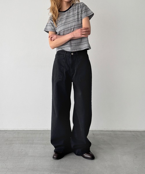 CANAL JEAN(キャナルジーン)の「El mar ウォッシングベイカーパンツ(その他パンツ・レディース・カーキ/ブラック/ベージュ・MEDIUM/SMALL)」の12枚目の写真
