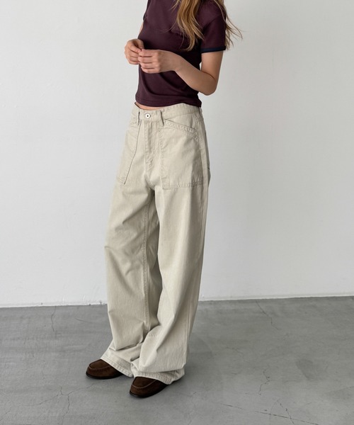 CANAL JEAN(キャナルジーン)の「El mar ウォッシングベイカーパンツ(その他パンツ・レディース・カーキ/ブラック/ベージュ・MEDIUM/SMALL)」の17枚目の写真