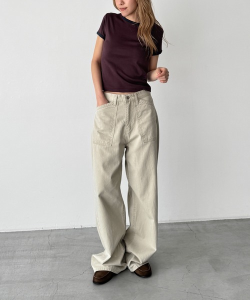 CANAL JEAN(キャナルジーン)の「El mar ウォッシングベイカーパンツ(その他パンツ・レディース・カーキ/ブラック/ベージュ・MEDIUM/SMALL)」の19枚目の写真