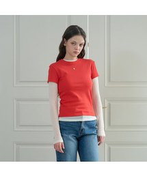 ハート半袖Tシャツ(レッド)