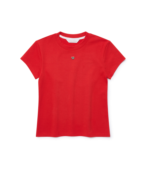PLUNASTUDIO(プルナスタジオ)の「ハート半袖Tシャツ(レッド)(Tシャツ/カットソー・レディース・レッド・FREE)」の2枚目の写真