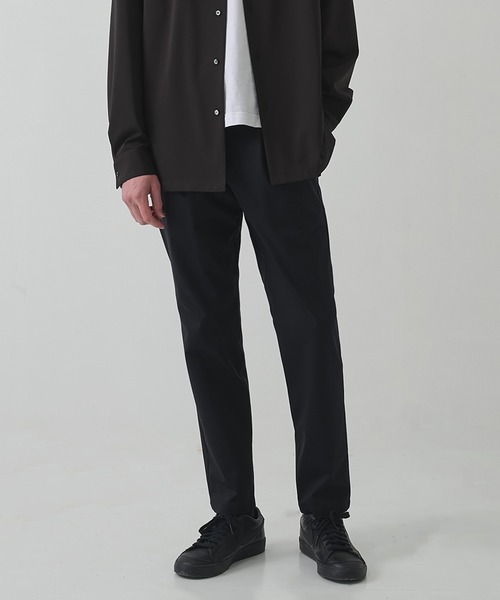 THE TOKYO(ザトウキョウ)の「【THE TOKYO/ザトウキョウ】MATTE WASHABLE HIGH FUNCTION JERSEY TAPERED PANTS/定番/スラックス(スラックス・メンズ・ダークネイビー/ダークグレー/ブラック・44/46/48/50)」の2枚目の写真