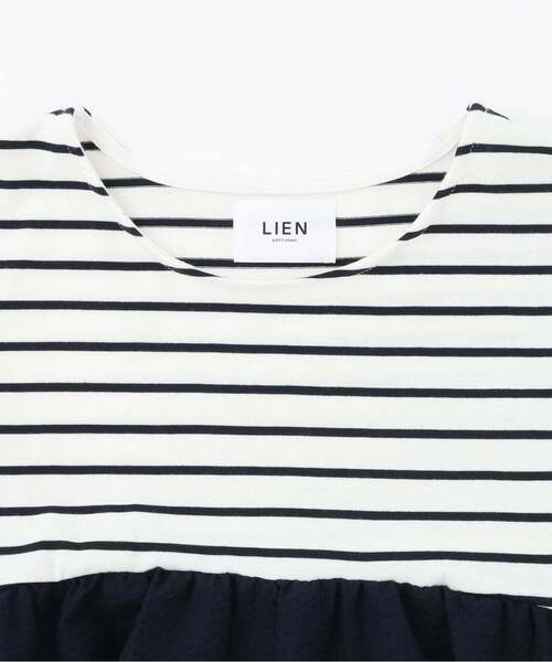 petit main LIEN(プティマインリアン)の「【親子リンク】ドッキングティアードTシャツ(Tシャツ/カットソー・レディース・ネイビー/ブラック/アイボリー/ラベンダー・F)」の6枚目の写真