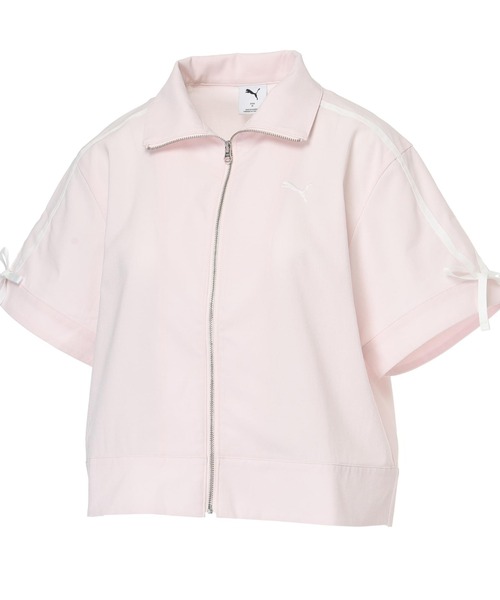 PUMA(プーマ)の「【PUMA×アルペン限定モデル】プーマ PUMA リネンミックスマテリアル SS JKT(シャツ/ブラウス・レディース・ピンク/ブルー/ブラック・S/M/L)」の11枚目の写真