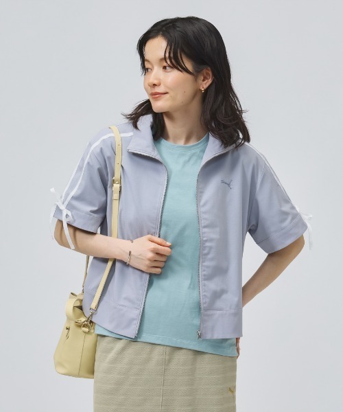 PUMA(プーマ)の「【PUMA×アルペン限定モデル】プーマ PUMA リネンミックスマテリアル SS JKT(シャツ/ブラウス・レディース・ピンク/ブルー/ブラック・S/M/L)」の15枚目の写真
