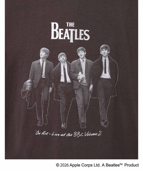 The Beatles(ザビートルズ)の「THE BEATLESレコードプリントTシャツ(Tシャツ/カットソー・レディース・チャコール/ホワイト/ブラウン・M/L)」の5枚目の写真