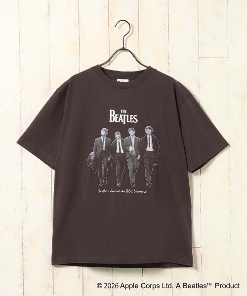 The Beatles(ザビートルズ)の「THE BEATLESレコードプリントTシャツ(Tシャツ/カットソー・レディース・チャコール/ホワイト/ブラウン・M/L)」の7枚目の写真