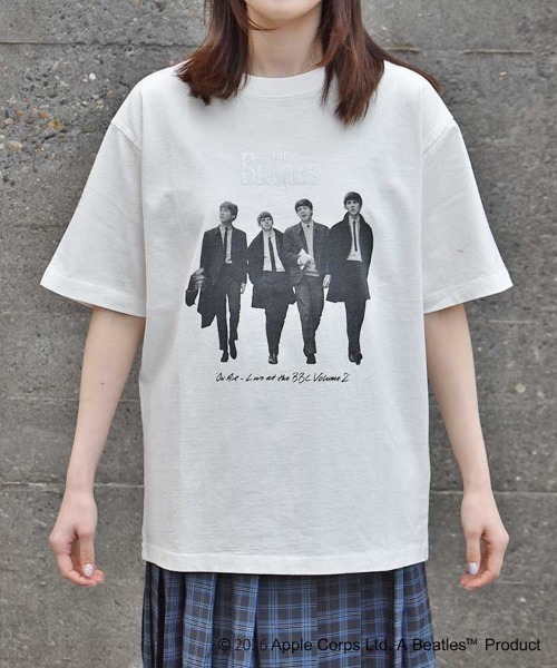 The Beatles(ザビートルズ)の「THE BEATLESレコードプリントTシャツ(Tシャツ/カットソー・レディース・チャコール/ホワイト/ブラウン・M/L)」の22枚目の写真
