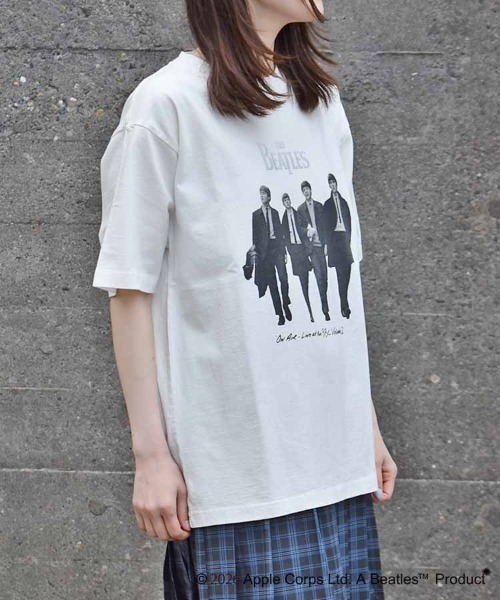 The Beatles(ザビートルズ)の「THE BEATLESレコードプリントTシャツ(Tシャツ/カットソー・レディース・チャコール/ホワイト/ブラウン・M/L)」の18枚目の写真