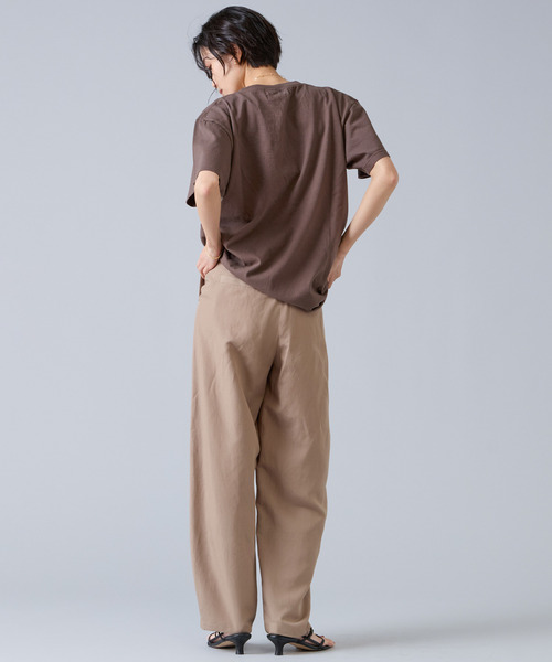 Liesse(リエス)の「リネンタンブラーカーブパンツ(その他パンツ・レディース・ブラック/ベージュ・3/2)」の13枚目の写真