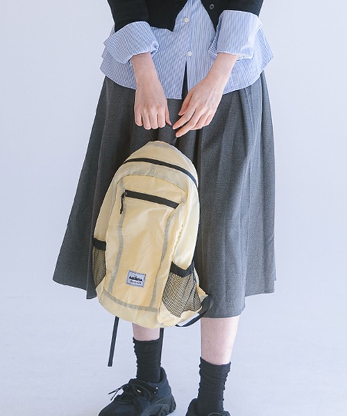 HEISAN(ハイサン)の「◇HEISAN◇ブランド直輸入正規品/折りたためる/パッカブル/大容量/超軽量 コンパクト ポケット バッグ V1 ULTRA-LIGHT COMPACT POCKET BAG V1(バックパック/リュック・レディース・ブラック/レモンイエロー/ブルー系その他・FREE)」の17枚目の写真