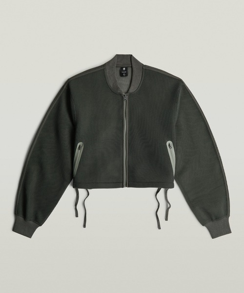 G-STAR(ジースター)の「Meshy Binding Jacket/メッシュオーバーサイズクロップドジップアップブルゾン(ブルゾン・レディース・グレー/ホワイト・X-SMALL/SMALL/MEDIUM)」の5枚目の写真