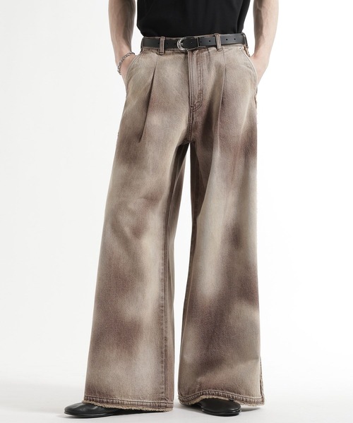 HARE(ハレ)の「HAZE FADEデニムパンツ(HARE)(デニムパンツ・メンズ・ブルー/ブラック/ベージュ・SMALL/MEDIUM)」の1枚目の写真