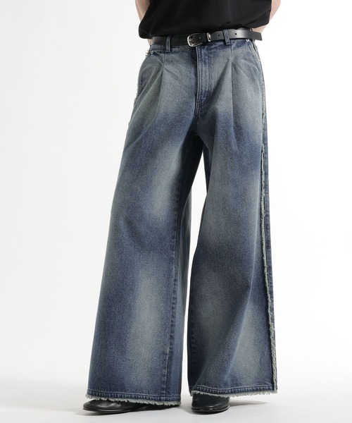 HARE(ハレ)の「HAZE FADEデニムパンツ(HARE)(デニムパンツ・メンズ・ブルー/ブラック/ベージュ・SMALL/MEDIUM)」の3枚目の写真