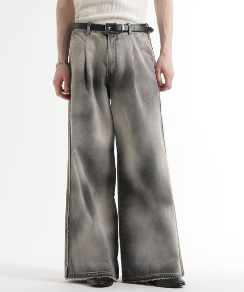 HARE(ハレ)の「HAZE FADEデニムパンツ(HARE)(デニムパンツ・メンズ・ブルー/ブラック/ベージュ・SMALL/MEDIUM)」の2枚目の写真