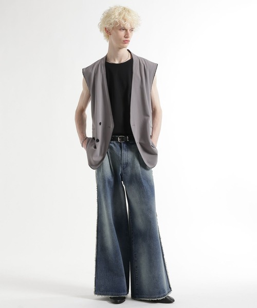 HARE(ハレ)の「HAZE FADEデニムパンツ(HARE)(デニムパンツ・メンズ・ブルー/ブラック/ベージュ・SMALL/MEDIUM)」の11枚目の写真