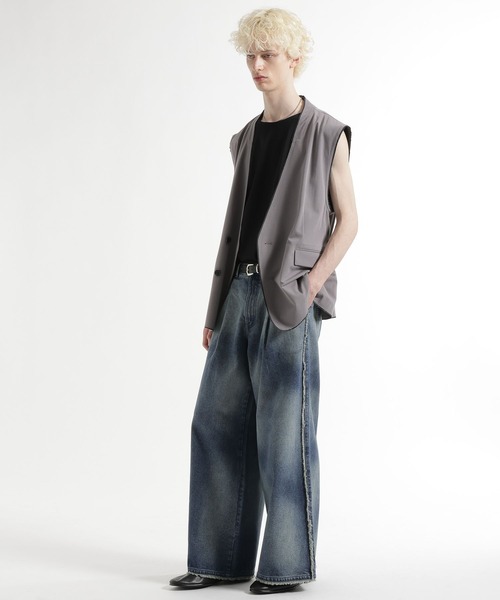 HARE(ハレ)の「HAZE FADEデニムパンツ(HARE)(デニムパンツ・メンズ・ブルー/ブラック/ベージュ・SMALL/MEDIUM)」の12枚目の写真