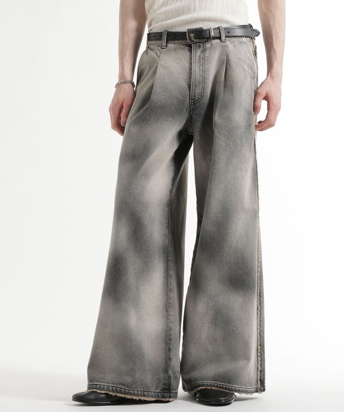 HARE(ハレ)の「HAZE FADEデニムパンツ(HARE)(デニムパンツ・メンズ・ブルー/ブラック/ベージュ・SMALL/MEDIUM)」の13枚目の写真