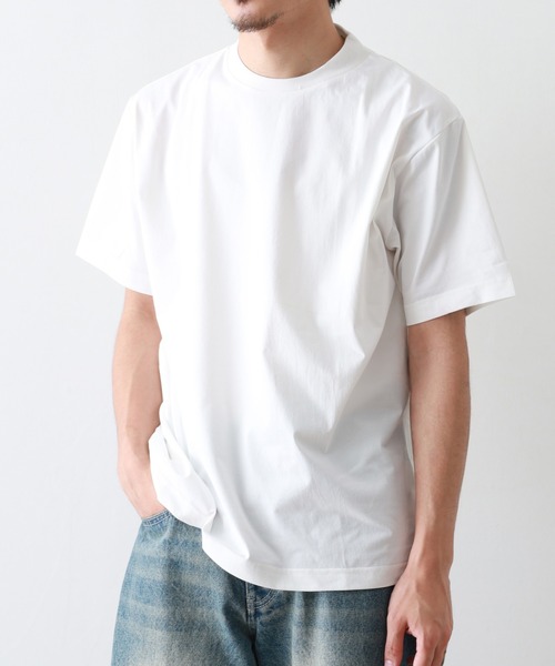 FUNALIVE（ファンアライブ）の「INSERT　クイックドライスムスクルーネック 半袖（Tシャツ/カットソー・メンズ・ライトグレー/ベージュ/チャコールグレー/ブラック/ホワイト・L/LL/M）」の2枚目の写真