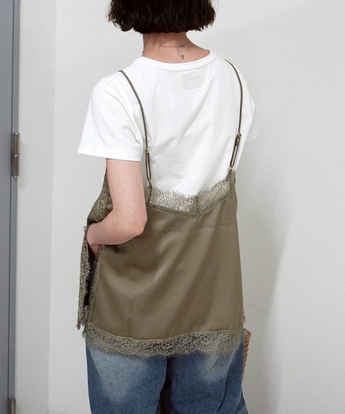 gossara(ゴサラ)の「【さりげない存在感】ラバータグ付きTシャツ(Tシャツ/カットソー・レディース・ネイビー/ライトイエロー/ホワイト/ブラウン・FREE)」の12枚目の写真