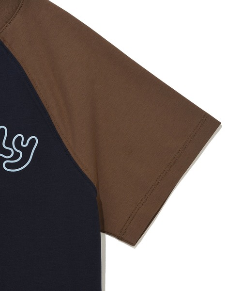 Wacky WiLLy(ワッキーウィリー)の「WOMEN'S PRINTED RAGLAN SHORT SLEEVE T-SHIRT(Tシャツ/カットソー・レディース・ダークネイビー/オートミール・SMALL/MEDIUM)」の13枚目の写真