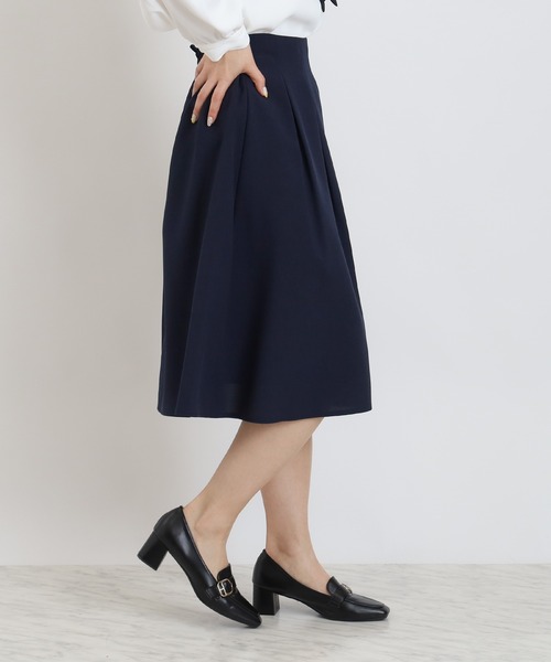 TRUDEA（トルディア）の「タックフレアスカート（スカート・レディース・ライトグレー/ベージュ/ネイビー・SMALL/MEDIUM/LARGE）」の18枚目の写真