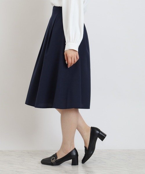TRUDEA（トルディア）の「タックフレアスカート（スカート・レディース・ライトグレー/ベージュ/ネイビー・SMALL/MEDIUM/LARGE）」の16枚目の写真