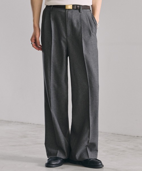 LUENNA（ルエナ）の「【LUENNA】Cool Touch Two-Tuck Slacks / クールタッチツータックスラックス（吸水速乾・UVカット・イージーケア）（スラックス・メンズ・ブラック/グレー・S/M/L）」の2枚目の写真