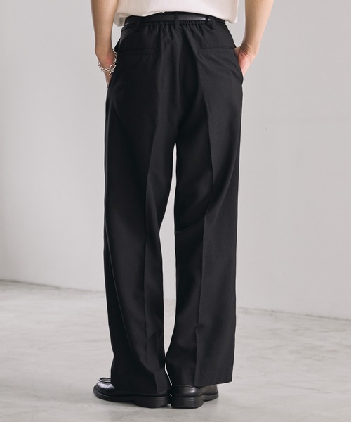LUENNA（ルエナ）の「【LUENNA】Cool Touch Two-Tuck Slacks / クールタッチツータックスラックス（吸水速乾・UVカット・イージーケア）（スラックス・メンズ・ブラック/グレー・S/M/L）」の6枚目の写真