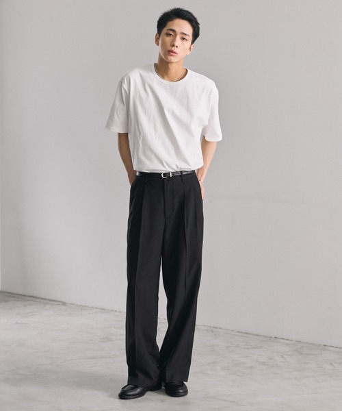 LUENNA（ルエナ）の「【LUENNA】Cool Touch Two-Tuck Slacks / クールタッチツータックスラックス（吸水速乾・UVカット・イージーケア）（スラックス・メンズ・ブラック/グレー・S/M/L）」の9枚目の写真