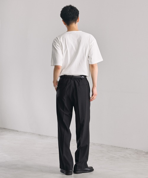 LUENNA（ルエナ）の「【LUENNA】Cool Touch Two-Tuck Slacks / クールタッチツータックスラックス（吸水速乾・UVカット・イージーケア）（スラックス・メンズ・ブラック/グレー・S/M/L）」の10枚目の写真