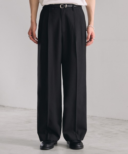 LUENNA（ルエナ）の「【LUENNA】Cool Touch Two-Tuck Slacks / クールタッチツータックスラックス（吸水速乾・UVカット・イージーケア）（スラックス・メンズ・ブラック/グレー・S/M/L）」の11枚目の写真