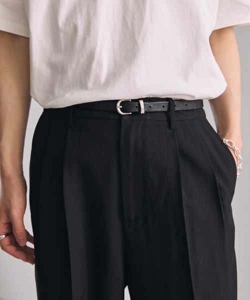 LUENNA（ルエナ）の「【LUENNA】Cool Touch Two-Tuck Slacks / クールタッチツータックスラックス（吸水速乾・UVカット・イージーケア）（スラックス・メンズ・ブラック/グレー・S/M/L）」の14枚目の写真