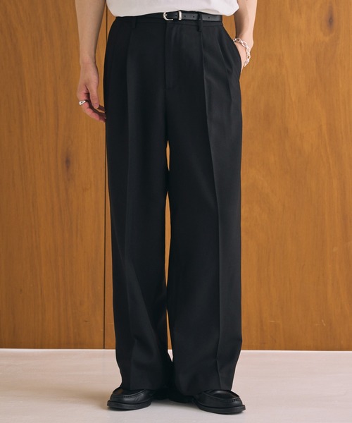 LUENNA（ルエナ）の「【LUENNA】Cool Touch Two-Tuck Slacks / クールタッチツータックスラックス（吸水速乾・UVカット・イージーケア）（スラックス・メンズ・ブラック/グレー・S/M/L）」の16枚目の写真