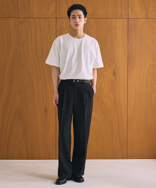 LUENNA（ルエナ）の「【LUENNA】Cool Touch Two-Tuck Slacks / クールタッチツータックスラックス（吸水速乾・UVカット・イージーケア）（スラックス・メンズ・ブラック/グレー・S/M/L）」の20枚目の写真