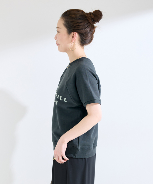B.C STOCK(ベーセーストック)の「BOOK CLUB / ブッククラブ 別注 コットン裏毛S/Sラグランスウェット(スウェット・レディース・チャコールグレー/ホワイト/ブラック・FREE)」の8枚目の写真