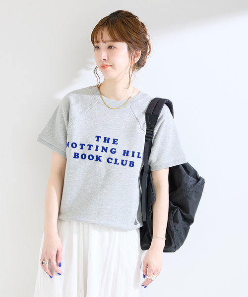 B.C STOCK(ベーセーストック)の「BOOK CLUB / ブッククラブ 別注 コットン裏毛S/Sラグランスウェット(スウェット・レディース・チャコールグレー/ホワイト/ブラック・FREE)」の14枚目の写真