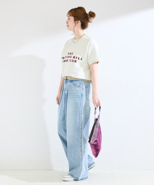 B.C STOCK(ベーセーストック)の「BOOK CLUB / ブッククラブ 別注 コットン裏毛S/Sラグランスウェット(スウェット・レディース・チャコールグレー/ホワイト/ブラック・FREE)」の18枚目の写真