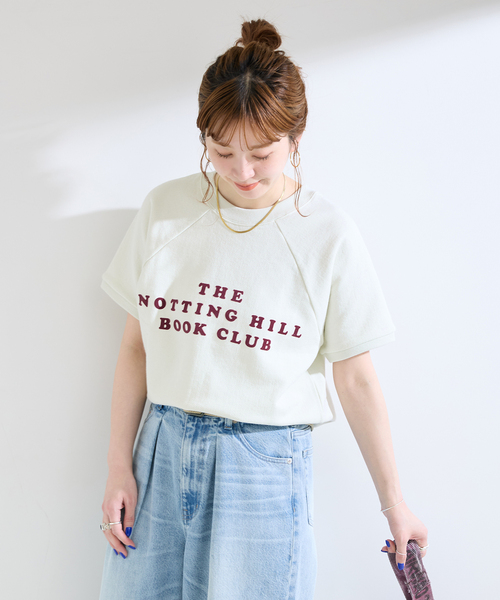 B.C STOCK(ベーセーストック)の「BOOK CLUB / ブッククラブ 別注 コットン裏毛S/Sラグランスウェット(スウェット・レディース・チャコールグレー/ホワイト/ブラック・FREE)」の20枚目の写真