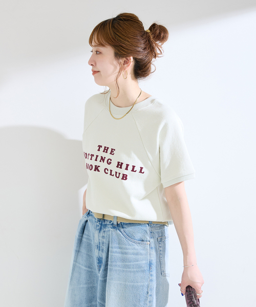 B.C STOCK(ベーセーストック)の「BOOK CLUB / ブッククラブ 別注 コットン裏毛S/Sラグランスウェット(スウェット・レディース・チャコールグレー/ホワイト/ブラック・FREE)」の21枚目の写真