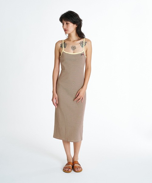 RVCA(ルーカ)の「RVCA ウィメンズ PUERTO MIDI DRESS ワンピース 【2026年夏モデル】(ワンピース・レディース・イエロー系その他・MEDIUM/SMALL/X-SMALL)」の1枚目の写真
