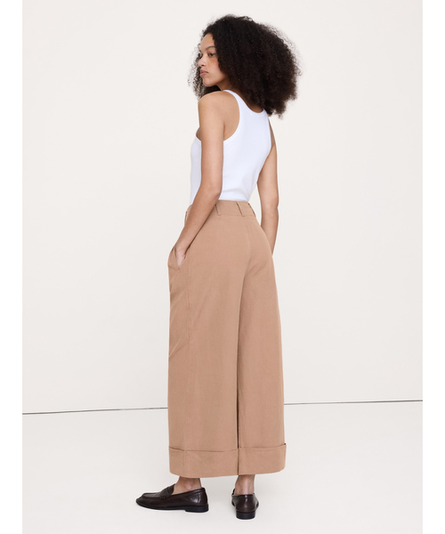 Banana Republic（バナナリパブリック）の「ハイライズ ワイドレッグ テンセル(TM) コットンリネン クロップドパンツ（その他パンツ・レディース・ネイビー・4/6/8/0）」の3枚目の写真