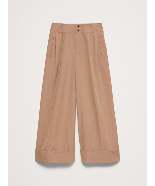 Banana Republic（バナナリパブリック）の「ハイライズ ワイドレッグ テンセル(TM) コットンリネン クロップドパンツ（その他パンツ・レディース・ネイビー・4/6/8/0）」の7枚目の写真