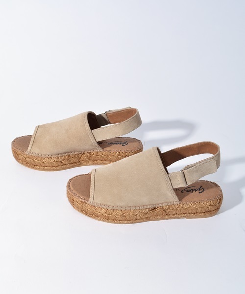 GAIMO（ガイモ）の「GAIMO: ベルトプラットフォーム□（サンダル・レディース・ブラック/ベージュ・38/37/36）」の3枚目の写真